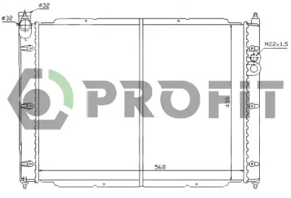 Радиатор, охлаждение двигателя PROFIT PR 9567A3